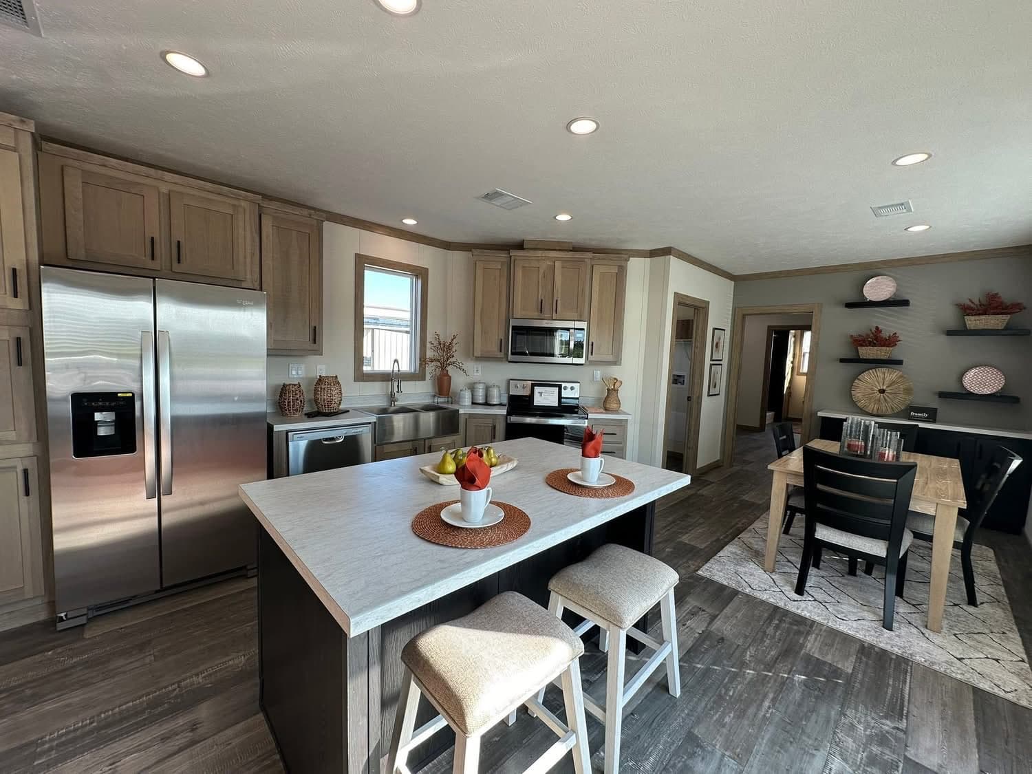 The caney creek (inventory) kitchen home features