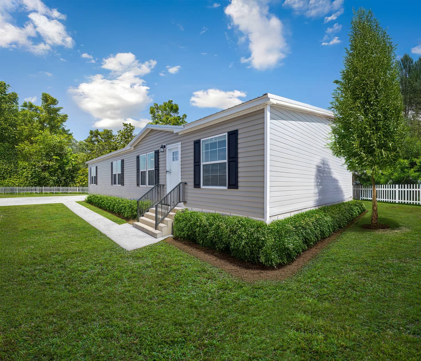 The justice elevation and exterior home features