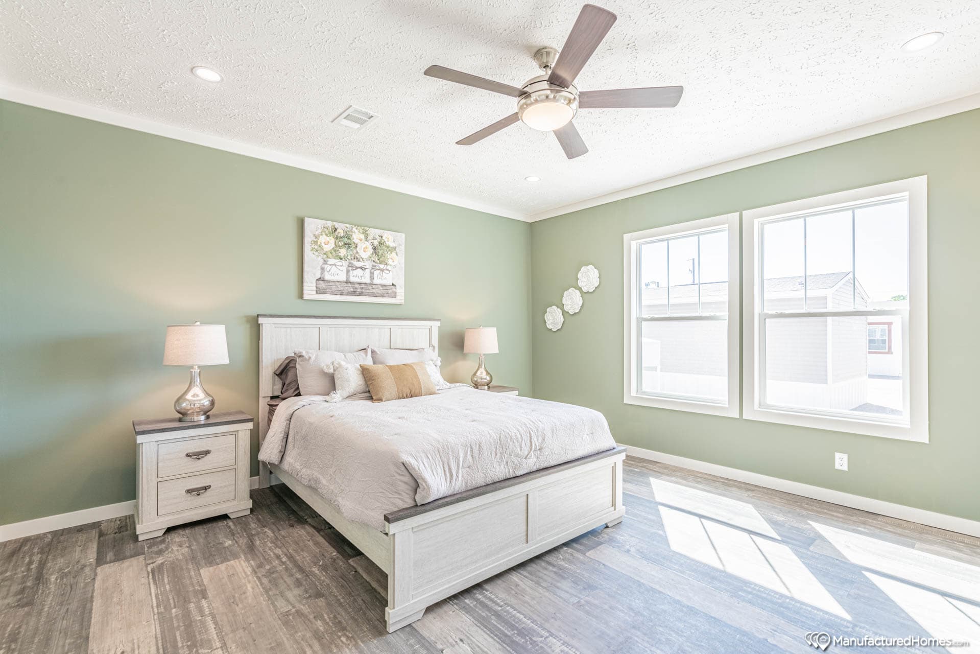 The white oak  bedroom home features